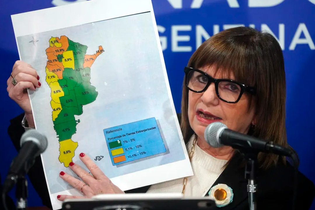 Bullrich anunció cambios en la Ley de Tierras: los estados extranjeros no podrán comprar tierra