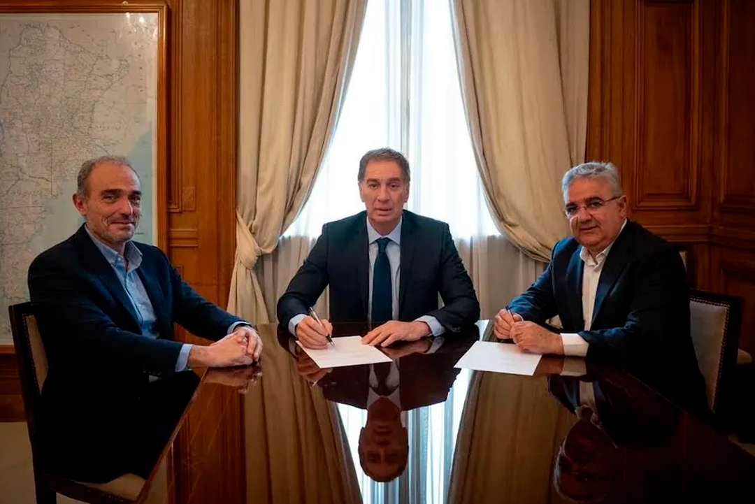 Milei, Santilli y Jalil firmaron el acuerdo para crear la Zona Franca de Tinogasta